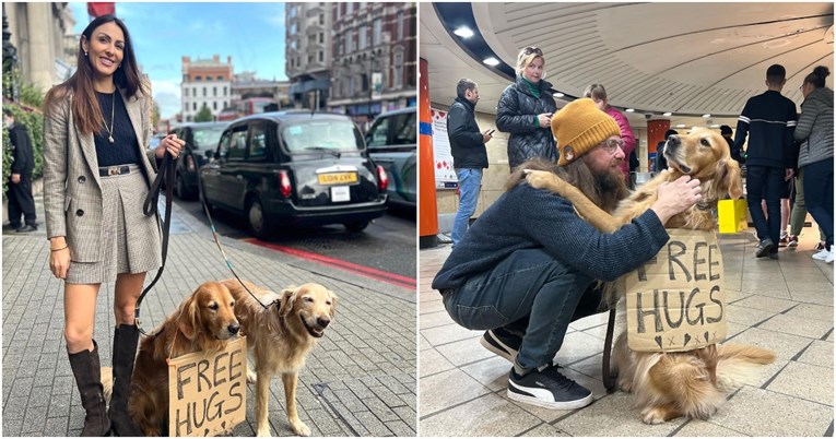 Vlasnica izvela svoje pse da dijele "besplatne zagrljaje", pogledajte reakcije ljudi