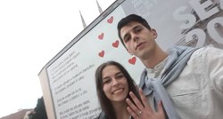 Prosidba koja je oduševila Zagreb: Marko zaprosio Anu plakatom na Dolcu
