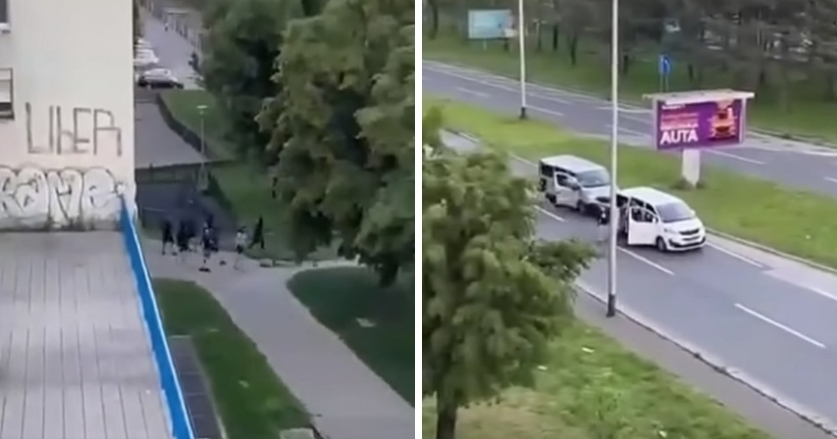 VIDEO Boysi krenuli na kombije Torcide. Onda je stigla policija