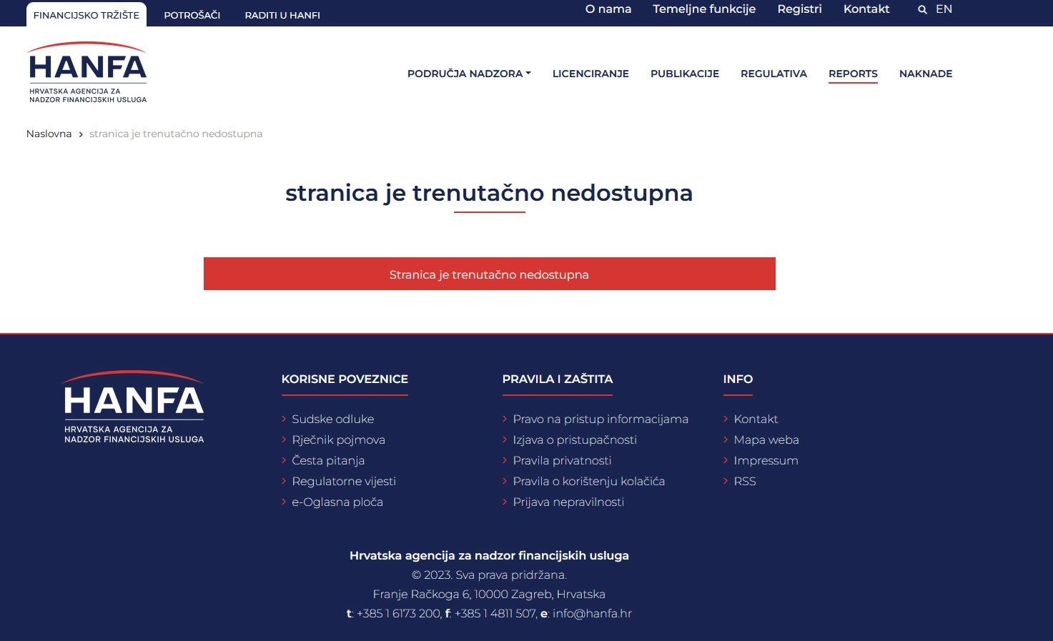Prije mjesec dana hakirana je Hanfa: "Nema dokaza da su ukradeni podaci"