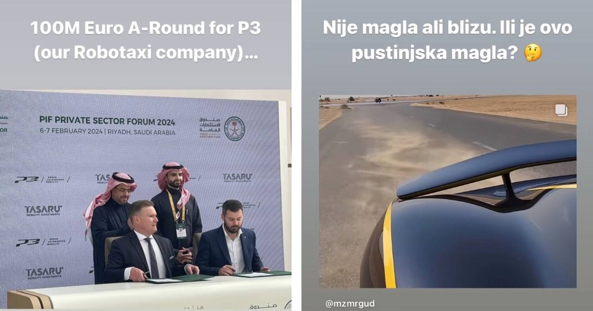 Rimac dobio 100 milijuna dolara od Arapa za robotaksije