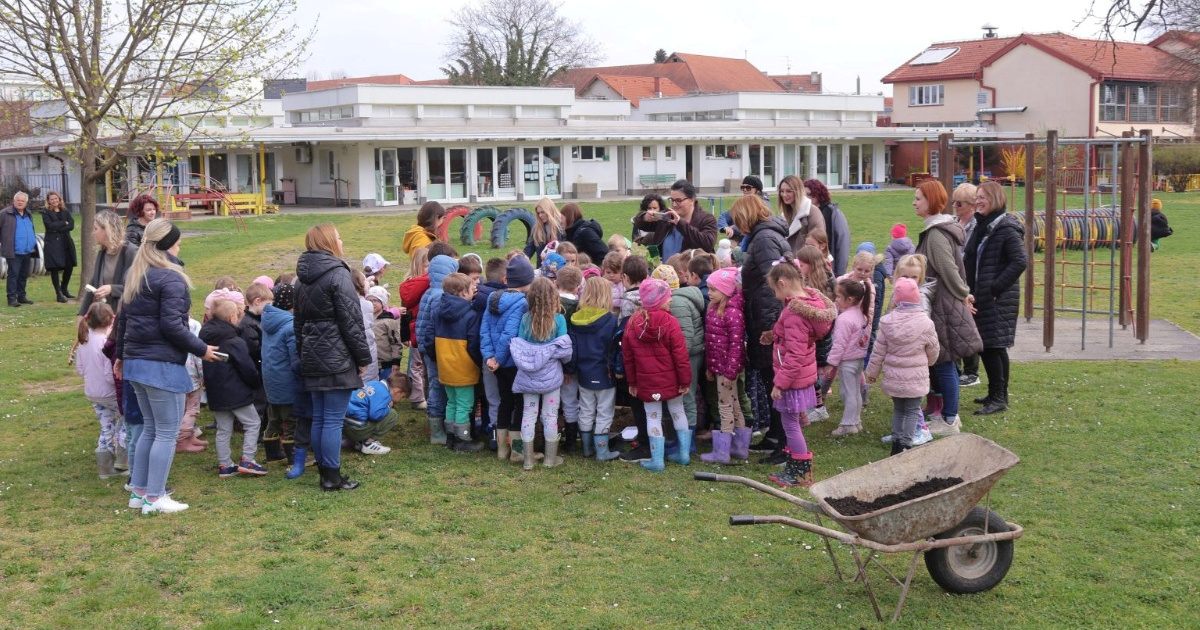 Klinci iz Čakovca posadili hrastove u dvorištu svog vrtića 🥰