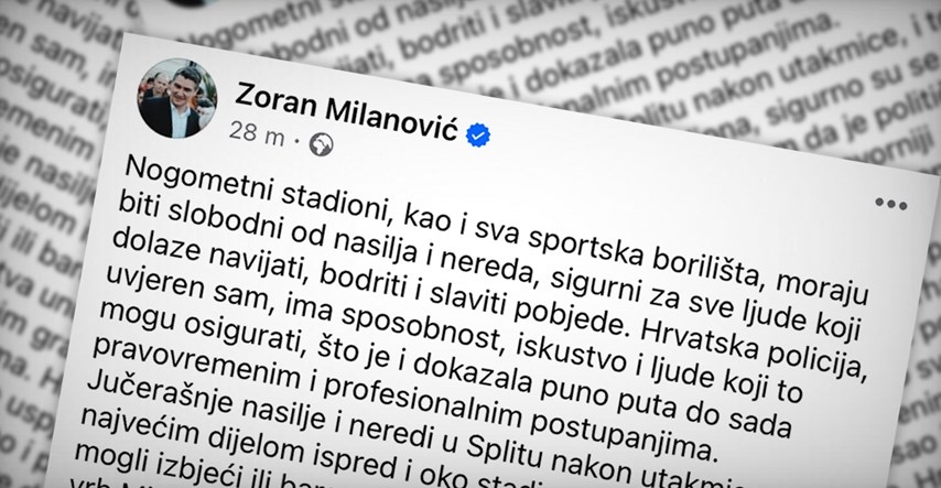 Milanović napao Plenkovića zbog huliganskih nereda u Splitu