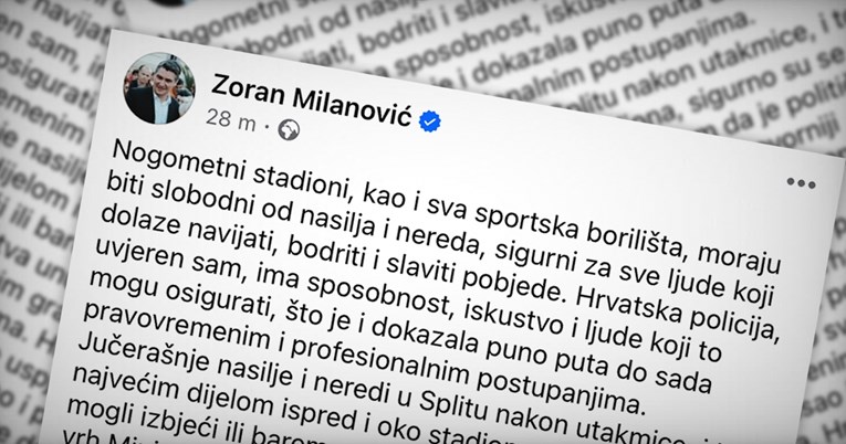 Milanović napao Plenkovića zbog huliganskih nereda u Splitu