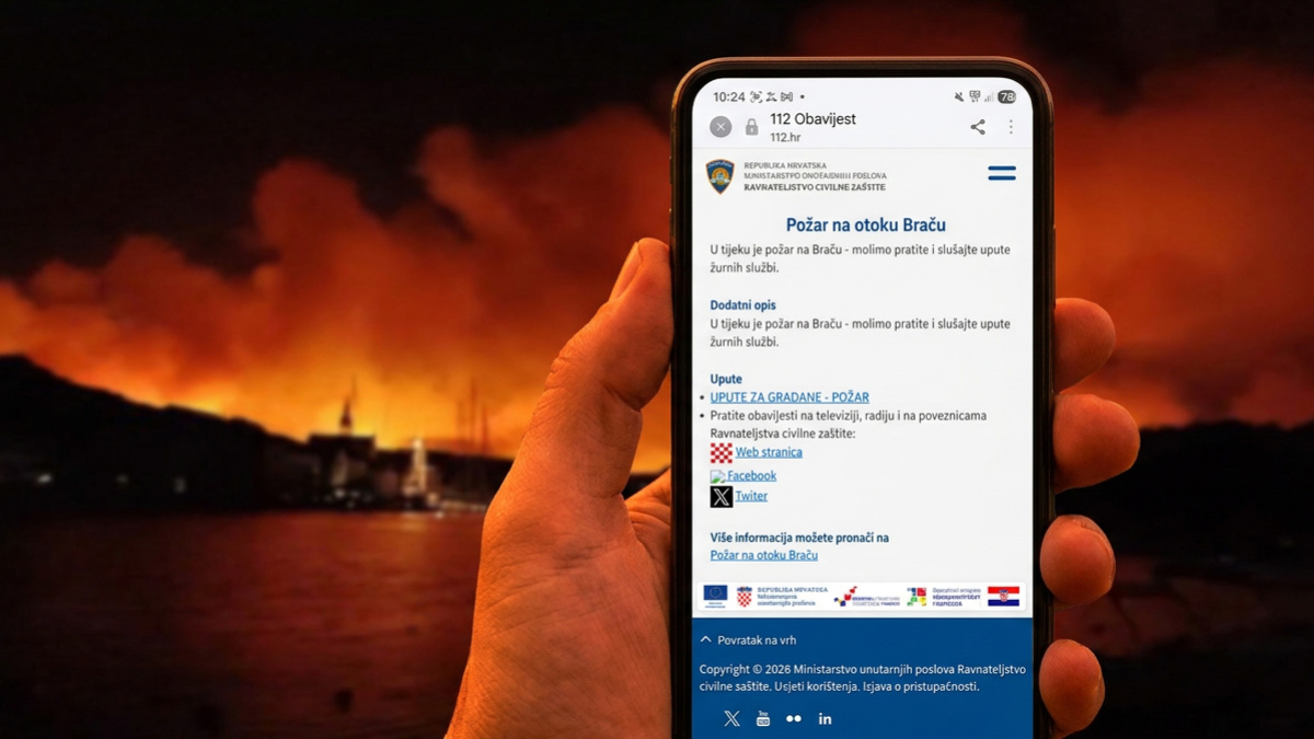 Na Braču ljudima bez struje slali poruku da prate TV i radio