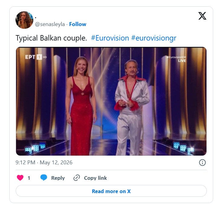 "Tipičan balkanski par": Komentar o voditeljima Eurosonga je hit