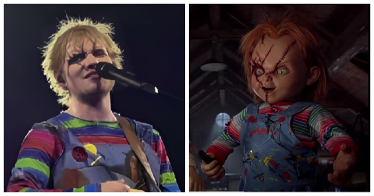 Ed Sheeran se na koncertu pojavio u kostimu Chuckyja, fanovi: Zašto se nisi maskirao?