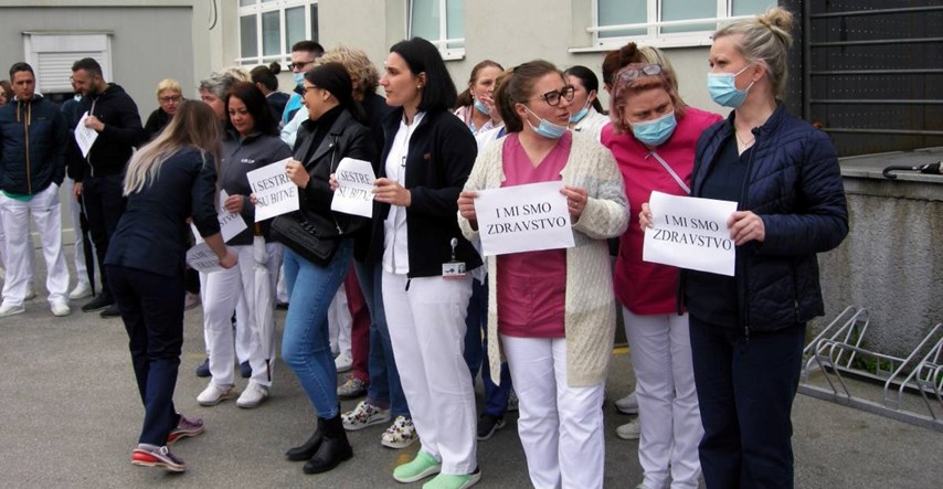 U sisačkoj bolnici prosvjedovale medicinske sestre, pridružili se i neki pacijenti