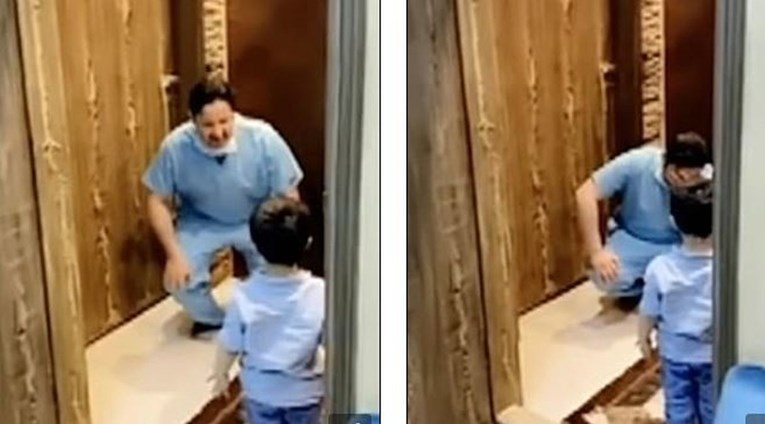Dirljiv video: Medicinski brat u suzama jer zbog korone nije mogao zagrliti sina