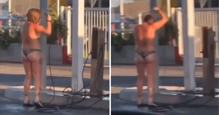 VIDEO Apsolutni hit na Fejsu: Žena u Kaštelima odlučila se istuširati na - benzinskoj