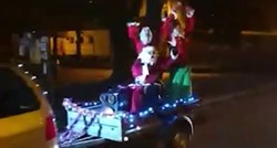 VIDEO Djed Mraz posjetio novozagrebački kvart Zapruđe