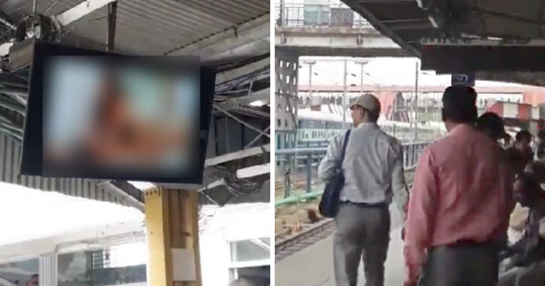 Na prometnoj željezničkoj postaji u Indiji u 10 sati ujutro pušten 18+ film na ekranu