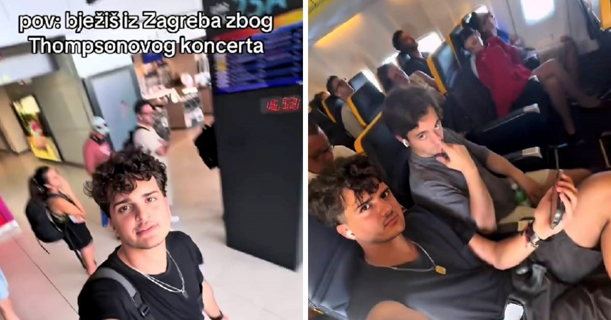 Tiktoker pobjegao iz Zagreba zbog Thompsona: "Idem tamo gdje svi putevi vode"