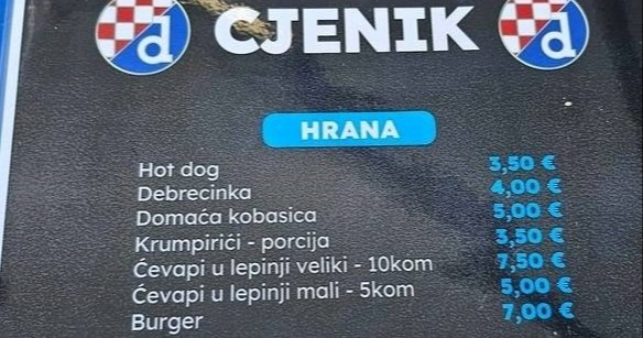 Jesu li cijene hrane na utakmici Dinama i Hajduka u Zagrebu pretjerane?