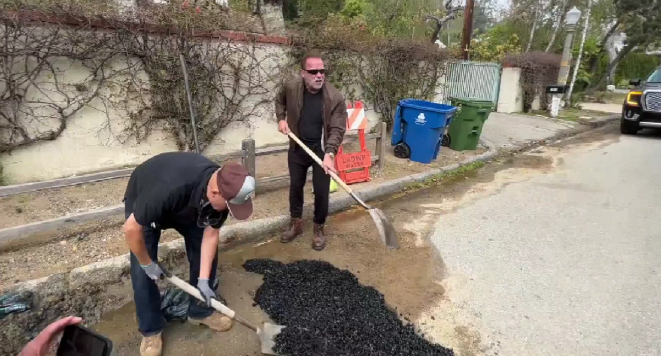 Vlasti LA-a nakon što je Schwarzenegger sam zatrpao rupu na cesti: To uopće nije rupa