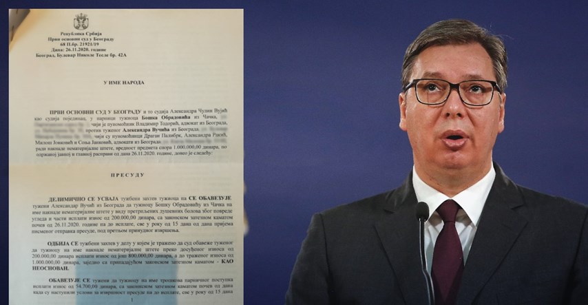 Vučić šefu ekstremno desne stranke mora platiti 1700 eura, nazvao ga fašistom