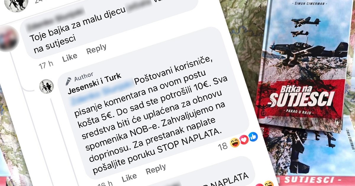 Pratitelj napisao hejterski komentar na Bitku na Sutjesci, odgovor nakladnika je hit