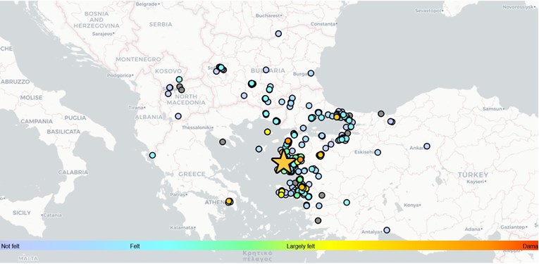 Potres magnitude 5 po Richteru u Turskoj, osjetio se Makedoniji, Grčkoj, Bugarskoj...