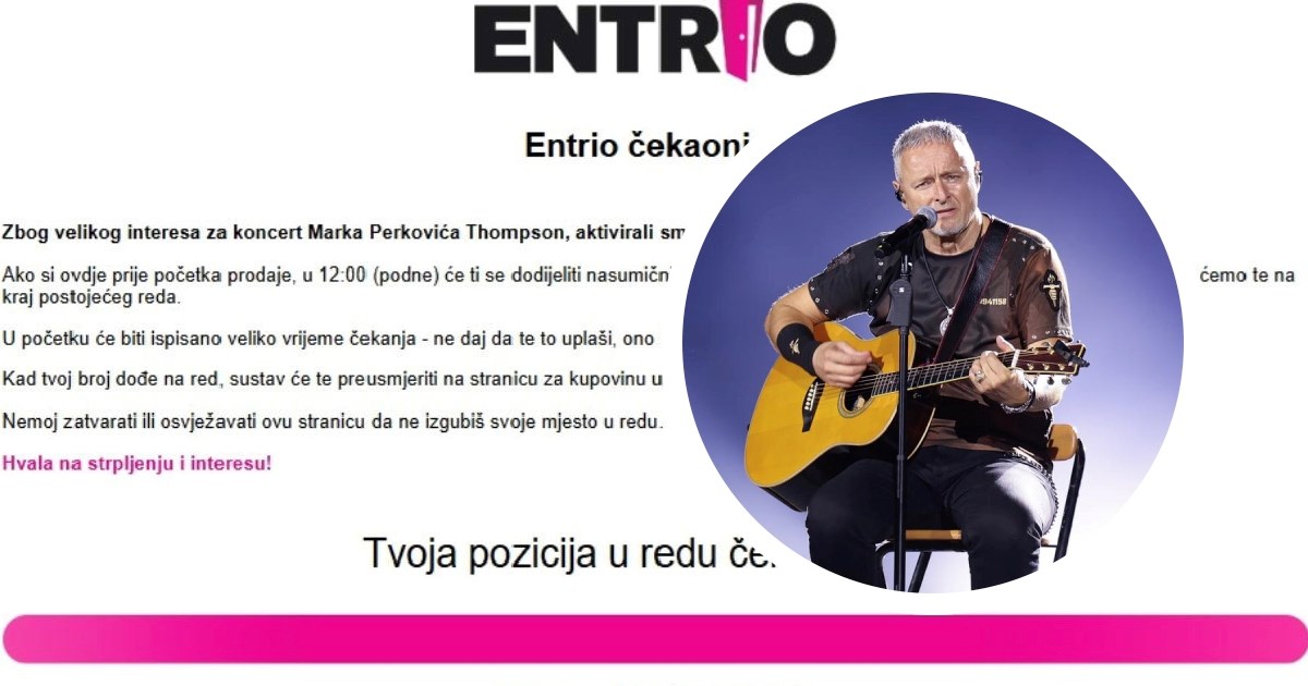 Prodaja ulaznica za nove Thompsonove koncerte: Evo koliko se čekalo za Split i Poreč