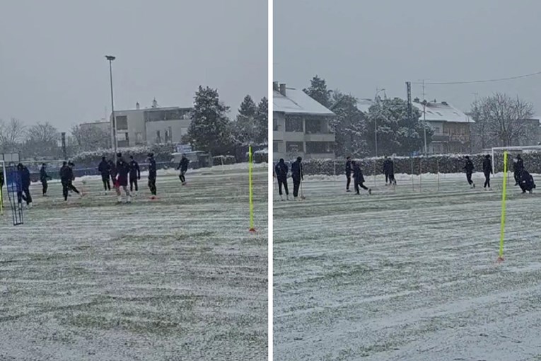 Pogledajte uvjete u kojima je Dinamo odradio trening. Daleko su od idealnih