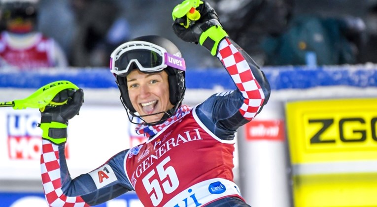 Leona Popović u drugoj vožnji slaloma u Leviju. Ima priliku za rezultat karijere
