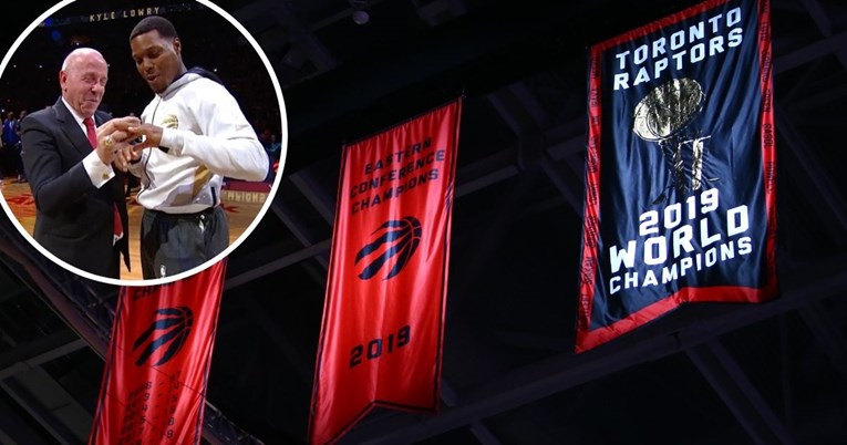 Toronto Raptors dobili šampionsko prstenje i otkrili zastavu pod krovom