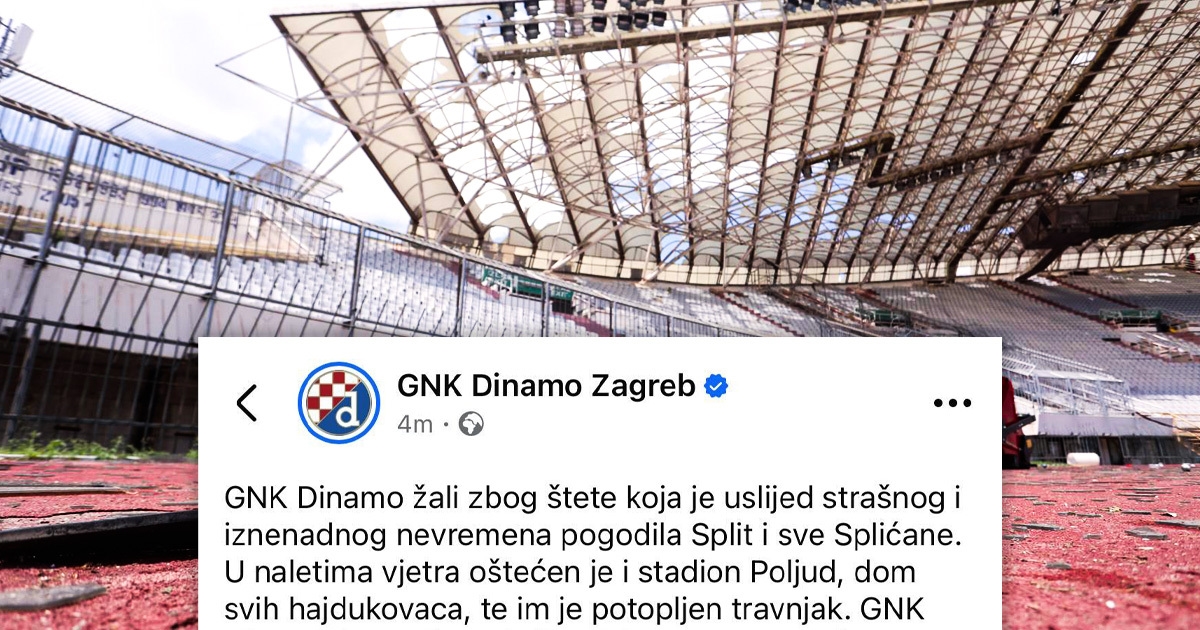 Dinamo ponudio pomoć Hajduku nakon velike oluje