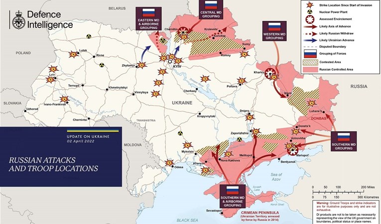 Britanija objavila najnoviju analizu situacije u Ukrajini