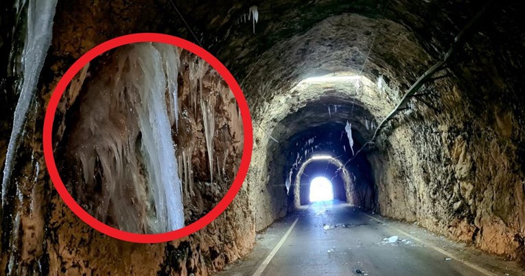 FOTO U tunelu u Dalmaciji vise ogromne ledene sige: "Svi se peru od nadležnosti"
