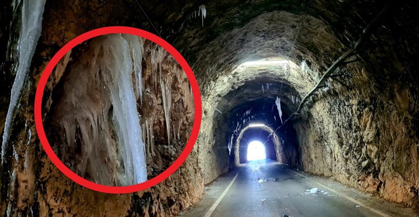 FOTO U tunelu u Dalmaciji vise ledene sige: "Prije ulaska se svaki put pomolim"