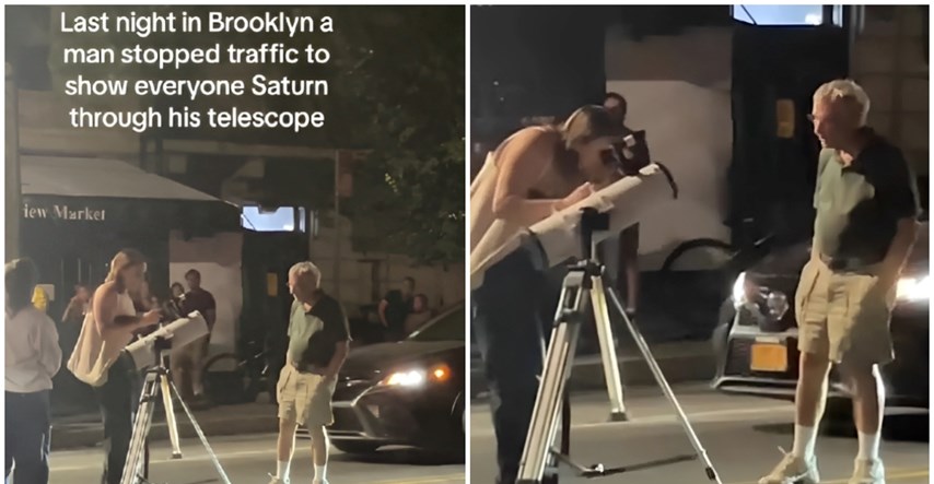 82-godišnjak postavio teleskop nasred ceste da drugima pokaže Saturn. Nastao red