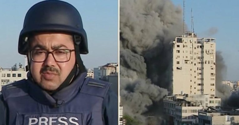 VIDEO Novinar izvještavao iz Gaze, iza njega se srušila pogođena zgrada