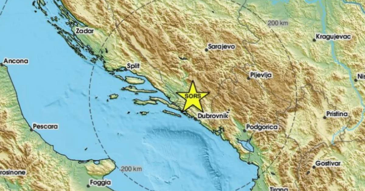 Potres magnitude 3.1 pogodio BiH. Osjetio se i u Dubrovniku