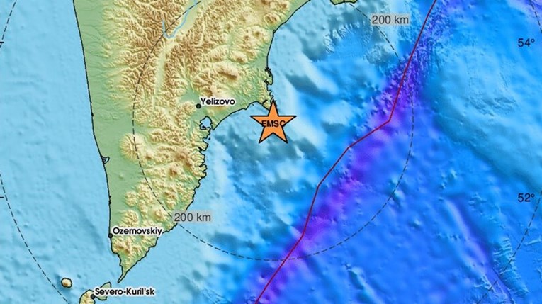 Potres od 7.2 po Richteru na ruskoj Kamčatki