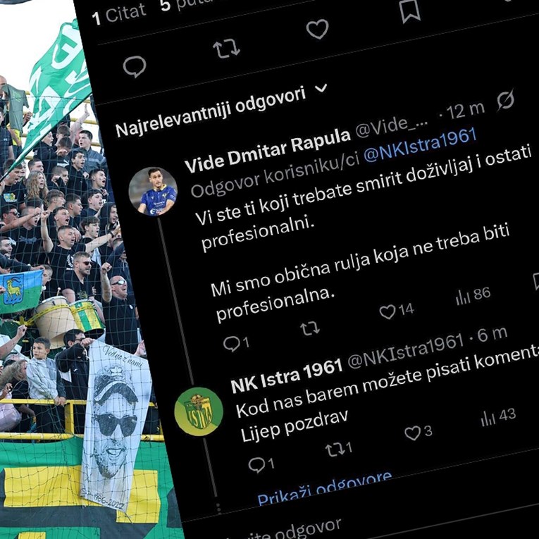 Navijači: Mogli ste napisati hvala Garciji. Admin Istre: Tu bar možete komentirati