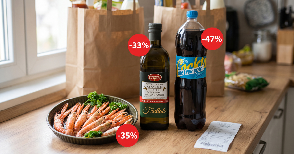 Škampi nikad povoljniji, litra maslinova ulja ispod 5 €