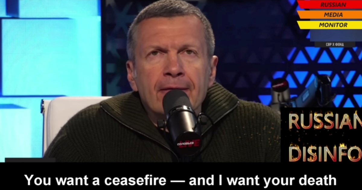 VIDEO Putinov propagandist: Europske svinje. Vi želite mir, ja želim vašu smrt