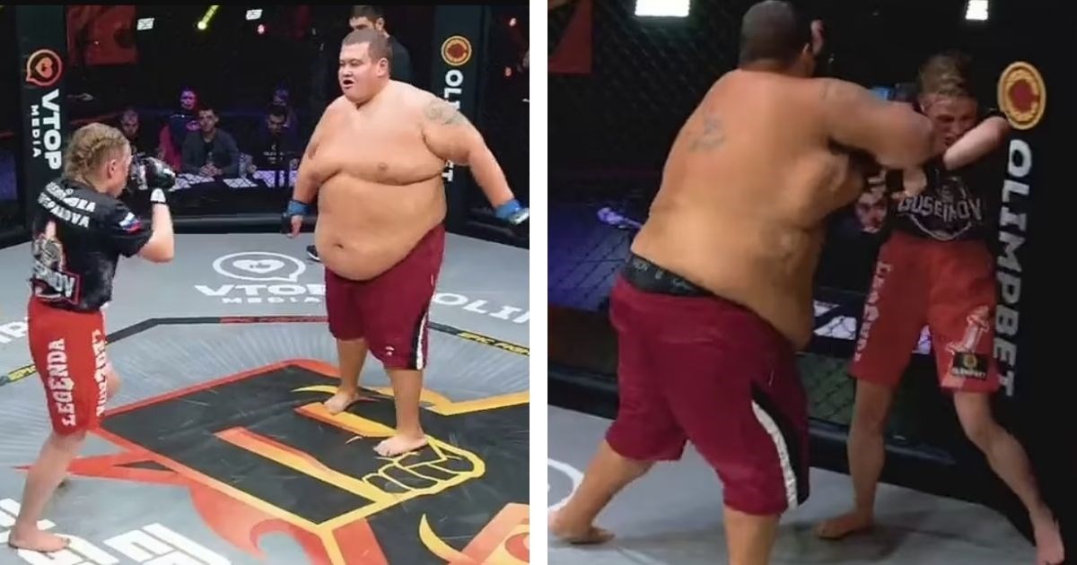 Što se dogodi kad borac od 240 kg uđe u kavez s borkinjom od 60 kg? Pogledajte borbu