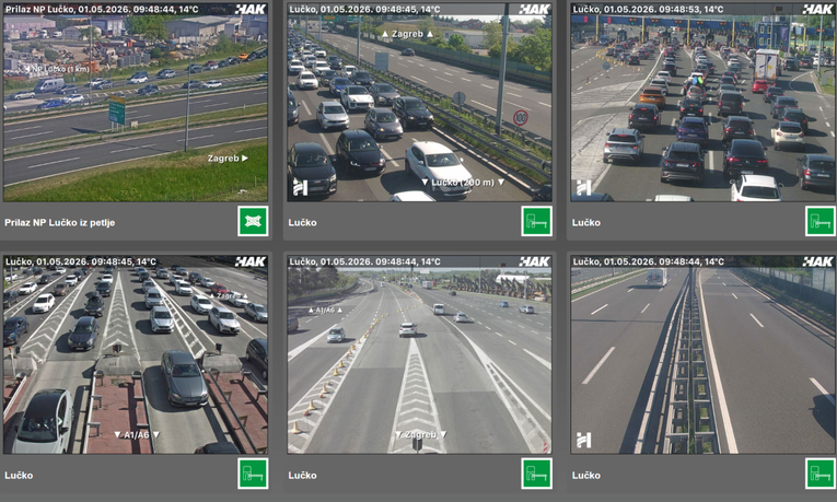 Kilometarska kolona na Lučkom. Gužve i kolone i na A1, A6, A7...