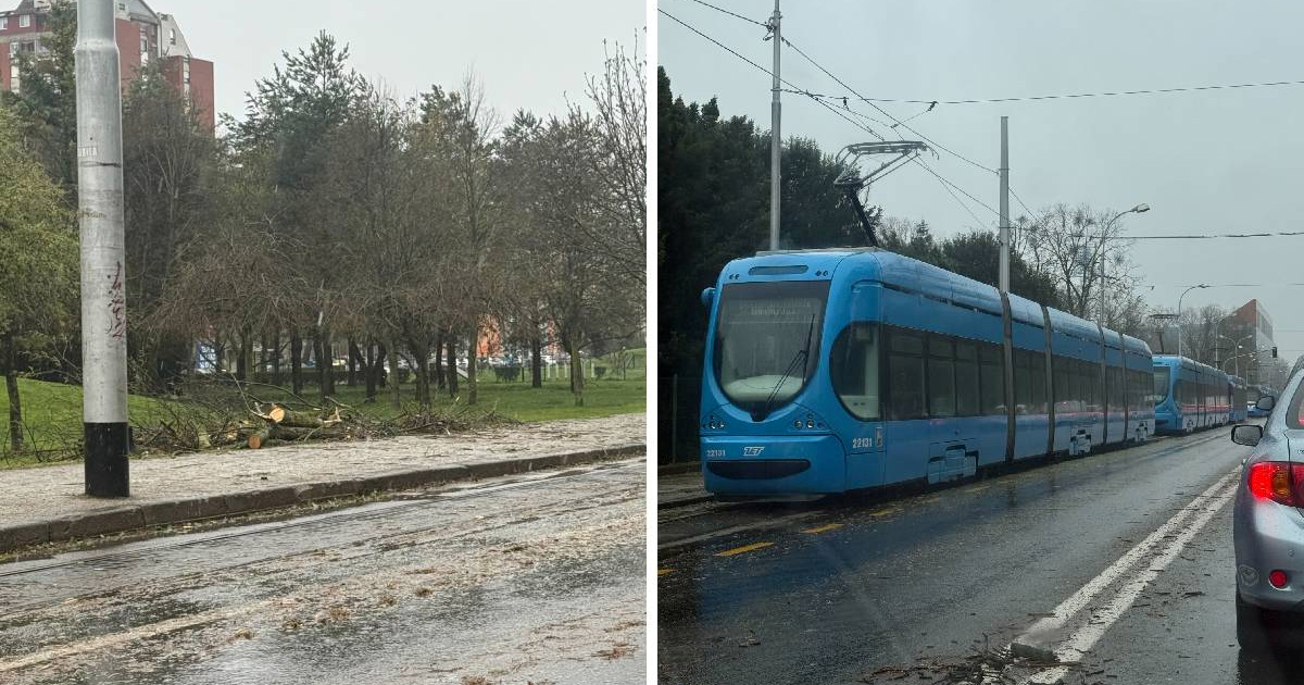 FOTO Kolaps u zagrebačkoj Dubravi. Ogromna gužva, potrgani kablovi, tramvaji stoje