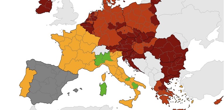 Objavljena nova korona-karta, cijela Hrvatska ostala tamnocrvena