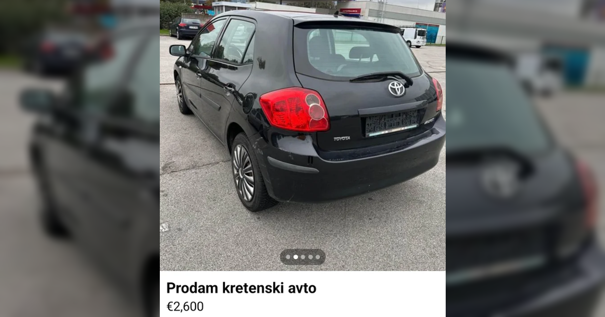 "Prodaje se kretenski auto": Slovenac prekinuo s curom pa objavio urnebesan oglas