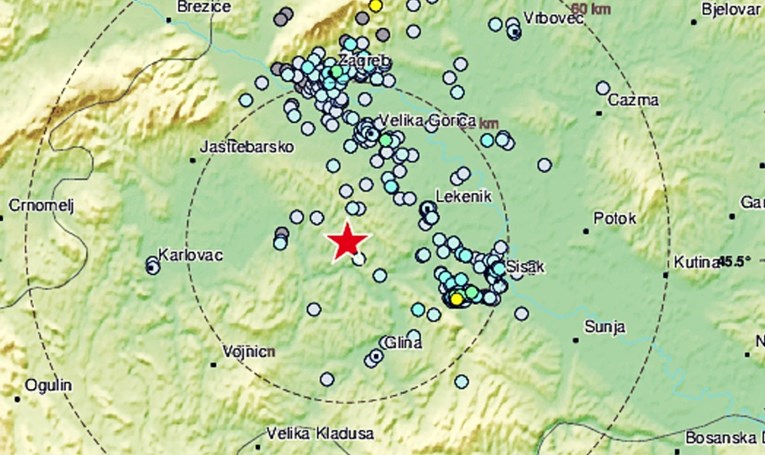 Osim u Zagrebu i u Dalmaciji sinoć je zabilježen i jedan slabiji potres kod Siska