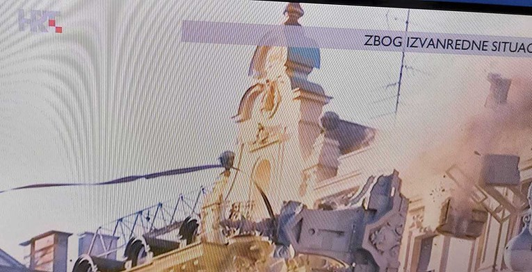 VIDEO Potres srušio kupolu na zgradi na Trgu bana Jelačića, vatrogasci srušili drugu