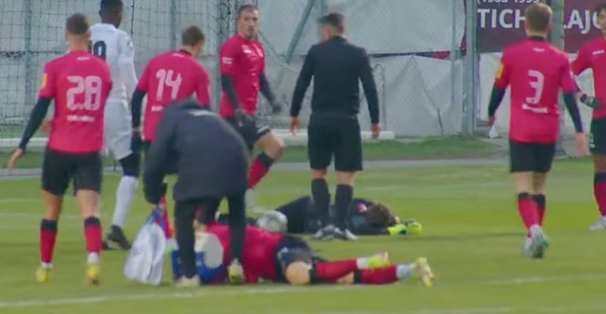 VIDEO Teška ozljeda golmana Varaždina, u bolnici završili on i suigrač