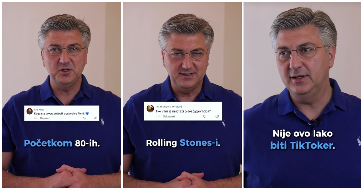 Plenković na TikToku otkrio kad se prvi put poljubio i koji mu je najdraži bend