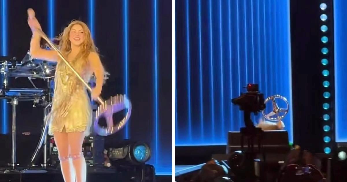 Shakira pala na pozornici tijekom koncerta u El Salvadoru