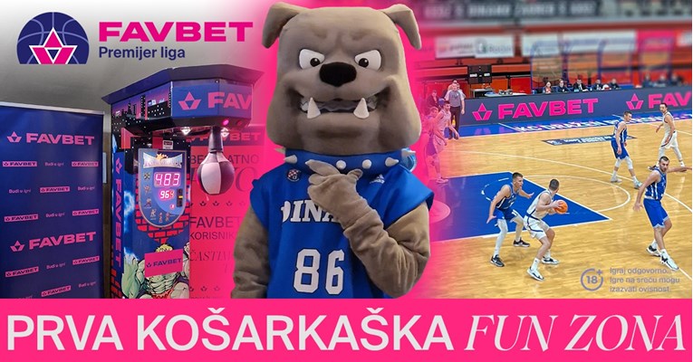 Na utakmici u košarkaškom centru Dražen Petrović postavljena FAVBET Fun zona