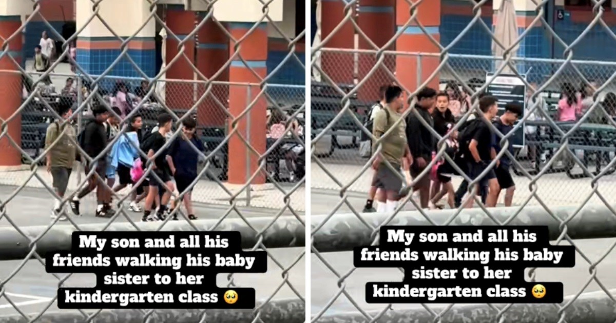 Stariji brat s prijateljima sestru otpratio u vrtić. Slatki video oduševio milijune