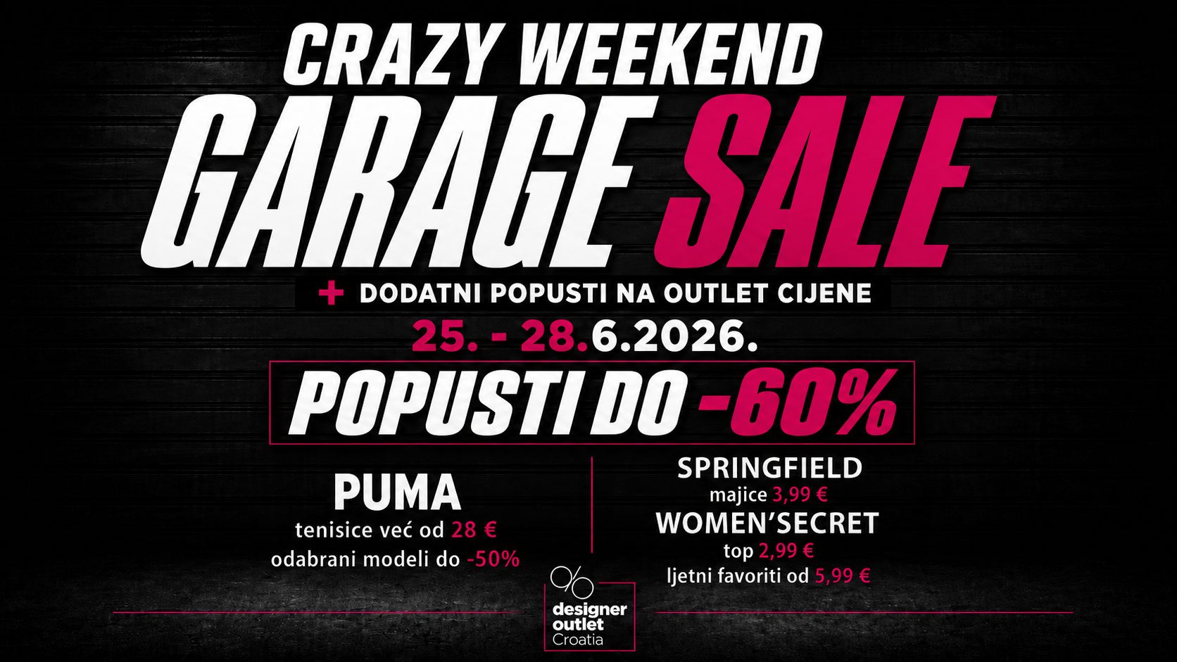 Popusti do -60%: Četiri dana shoppinga u Designer Outlet Croatia
